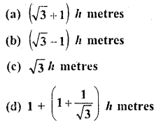 RD Sharma Class 10 Solutions Chapter 12 Heights and Distances MCQS 13