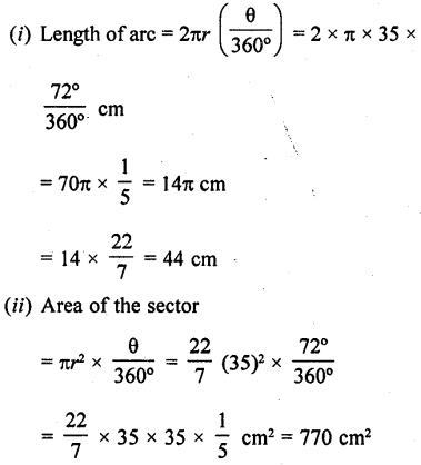 RD Sharma Class 10 Solutions Chapter 13 Areas Related to Circles Ex 13.2 14