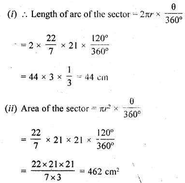RD Sharma Class 10 Solutions Chapter 13 Areas Related to Circles Ex 13.2 18