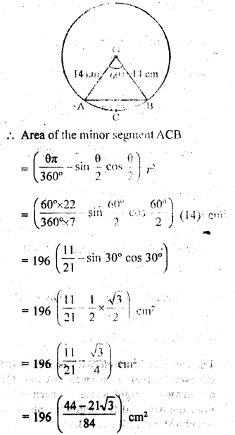 RD Sharma Class 10 Solutions Chapter 13 Areas Related to Circles Ex 13.3 11