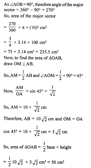 RD Sharma Class 10 Solutions Chapter 13 Areas Related to Circles Ex 13.3 16