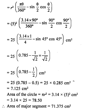 RD Sharma Class 10 Solutions Chapter 13 Areas Related to Circles Ex 13.3 19