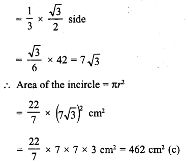RD Sharma Class 10 Solutions Chapter 13 Areas Related to Circles MCQS 10