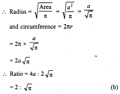 RD Sharma Class 10 Solutions Chapter 13 Areas Related to Circles MCQS 19