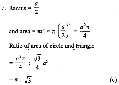 RD Sharma Class 10 Solutions Chapter 13 Areas Related to Circles MCQS 21