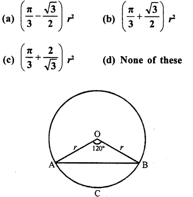 RD Sharma Class 10 Solutions Chapter 13 Areas Related to Circles MCQS 40