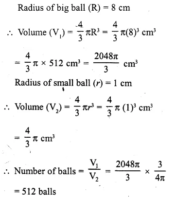 RD Sharma Class 10 Solutions Chapter 14 Surface Areas and Volumes Ex 14.1 1