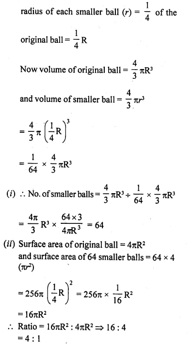 RD Sharma Class 10 Solutions Chapter 14 Surface Areas and Volumes Ex 14.1 14