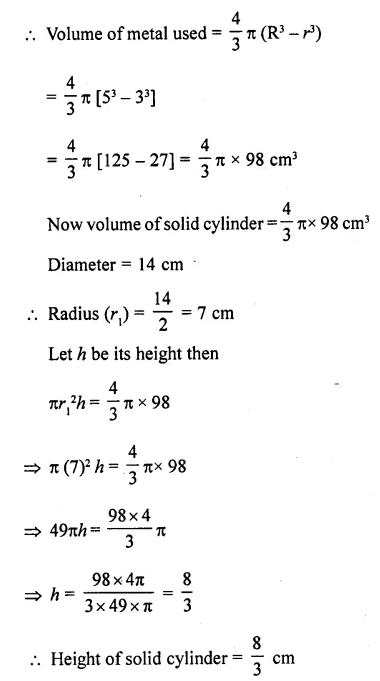 RD Sharma Class 10 Solutions Chapter 14 Surface Areas and Volumes Ex 14.1 27