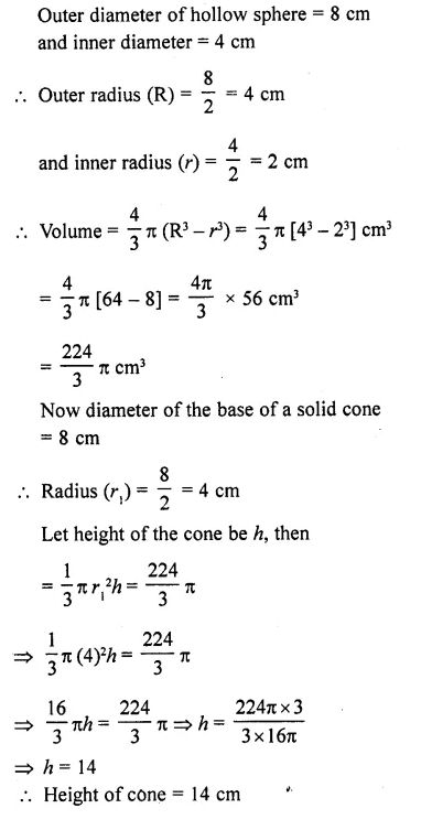 RD Sharma Class 10 Solutions Chapter 14 Surface Areas and Volumes Ex 14.1 28