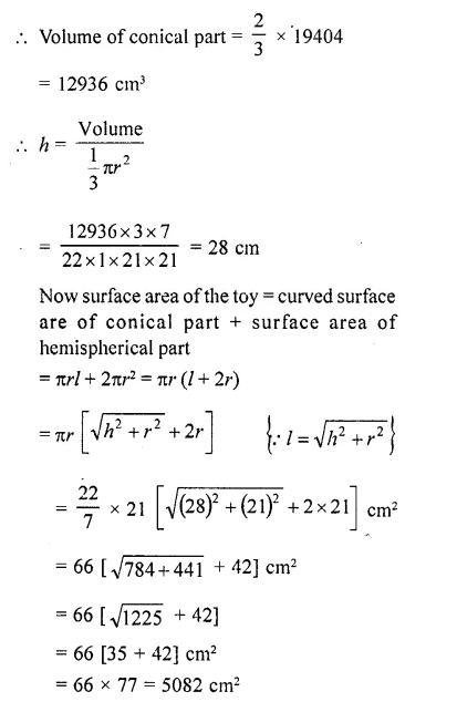 RD Sharma Class 10 Solutions Chapter 14 Surface Areas and Volumes Ex 14.2 39