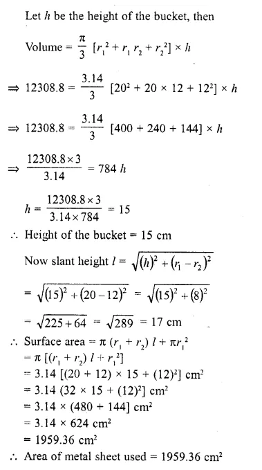 RD Sharma Class 10 Solutions Chapter 14 Surface Areas and Volumes Ex 14.3 17