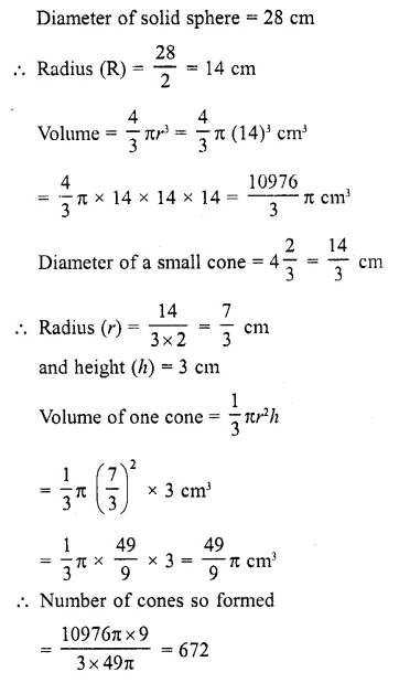 RD Sharma Class 10 Solutions Chapter 14 Surface Areas and Volumes Revision Exercise 21