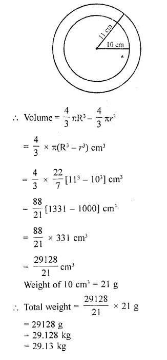 RD Sharma Class 10 Solutions Chapter 14 Surface Areas and Volumes Revision Exercise 28