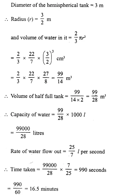 RD Sharma Class 10 Solutions Chapter 14 Surface Areas and Volumes Revision Exercise 39