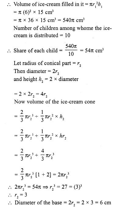 RD Sharma Class 10 Solutions Chapter 14 Surface Areas and Volumes Revision Exercise 54