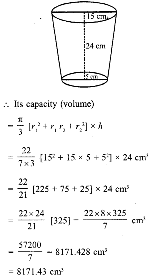 RD Sharma Class 10 Solutions Chapter 14 Surface Areas and Volumes Revision Exercise 71
