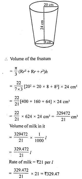 RD Sharma Class 10 Solutions Chapter 14 Surface Areas and Volumes Revision Exercise 85