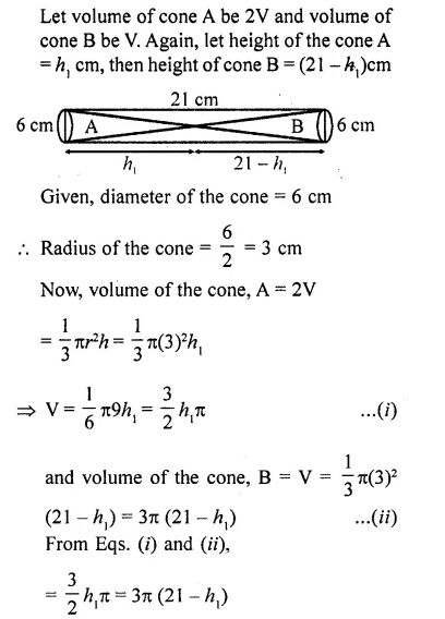 RD Sharma Class 10 Solutions Chapter 14 Surface Areas and Volumes Revision Exercise 96