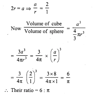 RD Sharma Class 10 Solutions Chapter 14 Surface Areas and Volumes VSAQS 10