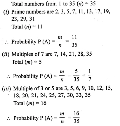 RD Sharma Class 10 Solutions Chapter 16 Probability Ex 16.1 32