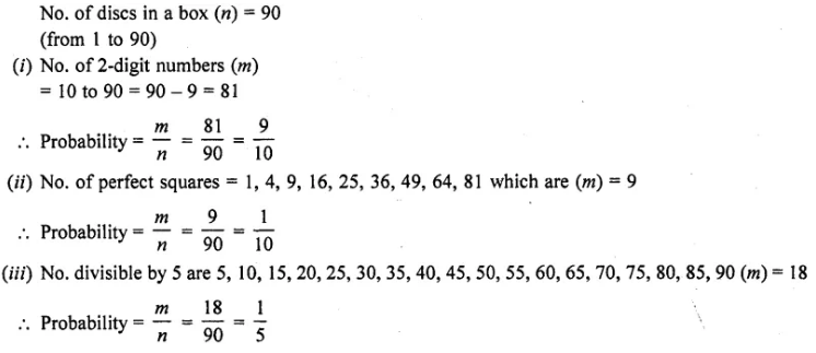RD Sharma Class 10 Solutions Chapter 16 Probability Ex 16.1 62