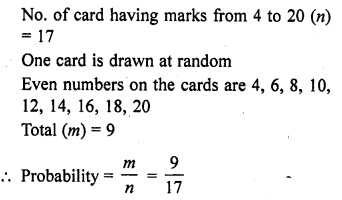RD Sharma Class 10 Solutions Chapter 16 Probability Ex VSAQS 1