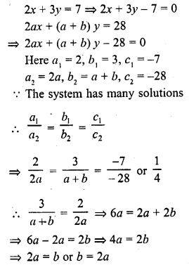 RD Sharma Class 10 Solutions Chapter 3 Pair of Linear Equations in Two Variables MCQS 11