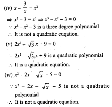 RD Sharma Class 10 Solutions Chapter 4 Quadratic Equations Ex 4.1 5