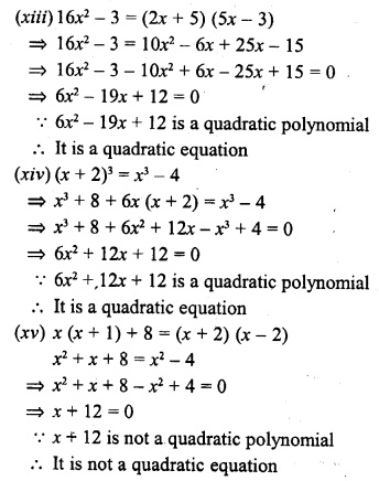 RD Sharma Class 10 Solutions Chapter 4 Quadratic Equations Ex 4.1 8