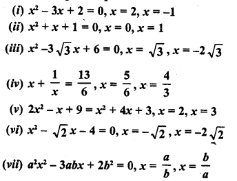 RD Sharma Class 10 Solutions Chapter 4 Quadratic Equations Ex 4.1 9