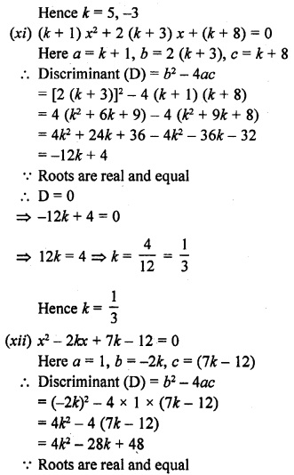 RD Sharma Class 10 Solutions Chapter 4 Quadratic Equations Ex 4.6 10