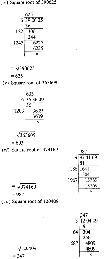 RD Sharma Class 8 Solutions Chapter 3 Squares and Square Roots Ex 3.5 2