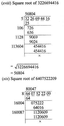 RD Sharma Class 8 Solutions Chapter 3 Squares and Square Roots Ex 3.5 8
