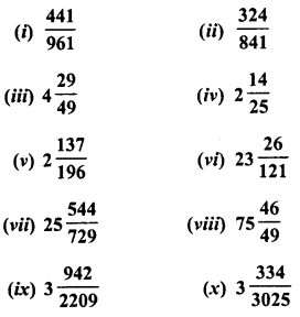RD Sharma Class 8 Solutions Chapter 3 Squares and Square Roots Ex 3.6 1