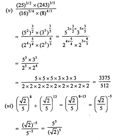 RD Sharma Class 9 Solutions Chapter 2 Exponents of Real Numbers Ex 2.2 Q2.4