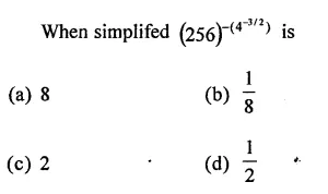 RD Sharma Class 9 Solutions Chapter 2 Exponents of Real Numbers MCQS Q29.1