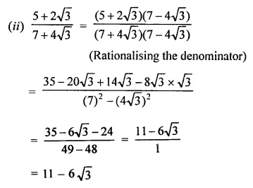 RD Sharma Class 9 Solutions Chapter 3 Rationalisation Ex 3.2 Q4.3