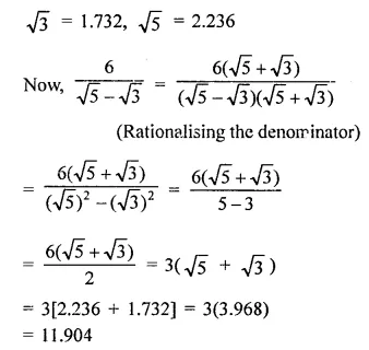 RD Sharma Class 9 Solutions Chapter 3 Rationalisation Ex 3.2 Q7.2