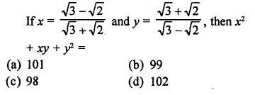 RD Sharma Class 9 Solutions Chapter 3 Rationalisation MCQS Q14.1