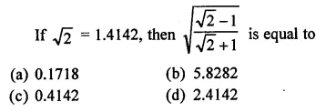 RD Sharma Class 9 Solutions Chapter 3 Rationalisation MCQS Q21.1