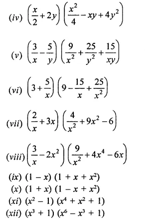 RD Sharma Class 9 Solutions Chapter 4 Algebraic Identities Ex 4.4 Q1.1