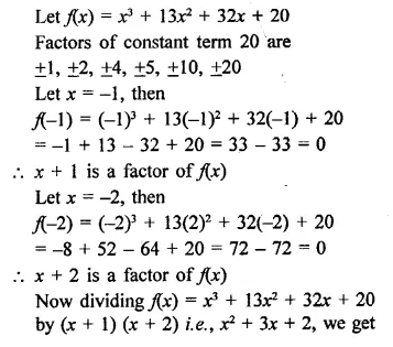 RD Sharma Class 9 Solutions Chapter 6 Factorisation of Polynomials Ex 6.5 Q11.1