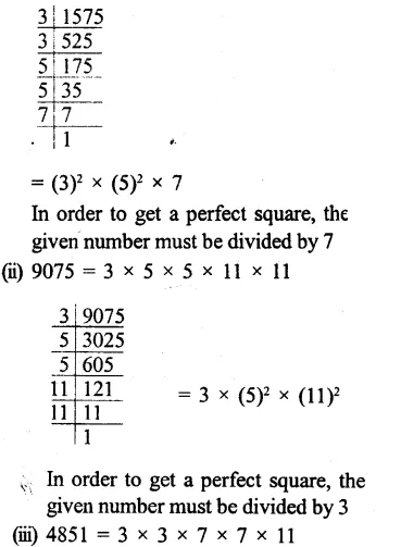 RS Aggarwal Class 8 Solutions Chapter 3 Squares and Square Roots Ex 3A Q4.1