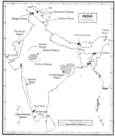 NCERT Solutions for Class 9 Social Science Geography Chapter 2 Physical Features of India img-1