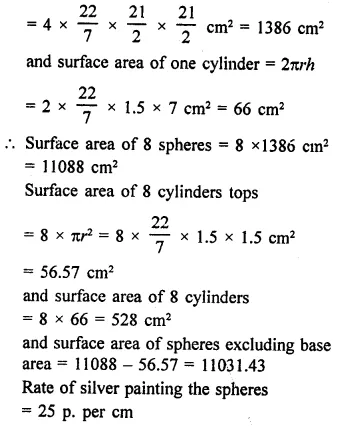 RD Sharma Class 9 Solutions Chapter 21 Surface Areas and Volume of a Sphere Ex 21.1 13.3