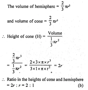 RD Sharma Class 9 Solutions Chapter 21 Surface Areas and Volume of a Sphere MCQS 14.1