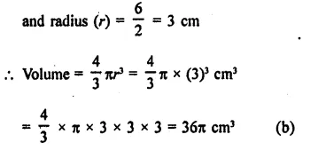 RD Sharma Class 9 Solutions Chapter 21 Surface Areas and Volume of a Sphere MCQS 5.1