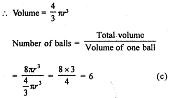 RD Sharma Class 9 Solutions Chapter 21 Surface Areas and Volume of a Sphere MCQS 6.1