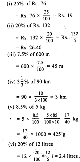 RS Aggarwal Class 7 Solutions Chapter 10 Percentage Ex 10A 11